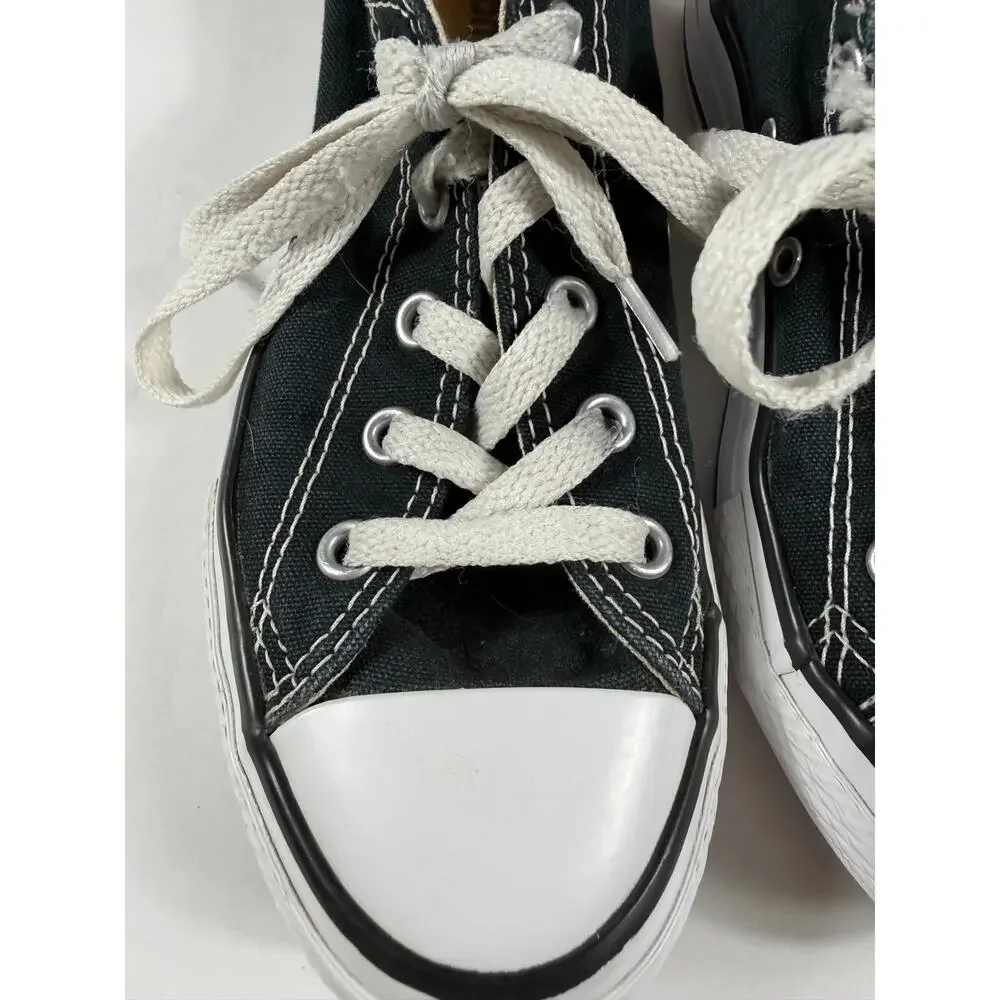 Converse Chuck Taylor All Star Low Top Black Canvas Sneakers Youth Size 1